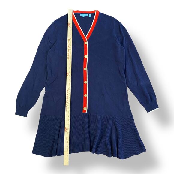 Tuckernuck Draper James Nassau Navy Sweater Mini Dress Size XXL Knit Preppy - Picture 4 of 9